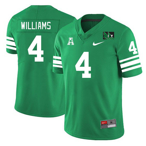 Men #4 Dillion Williams North Texas Mean Green 2023 College Football Jerseys Stitched-Green